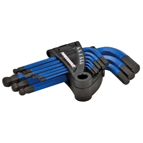 Powerbuilt 9Pc SAE Short Arm Hex Key Set 941070